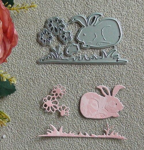 Faca de Corte para Scrapbooking - Coelhos Páscoa