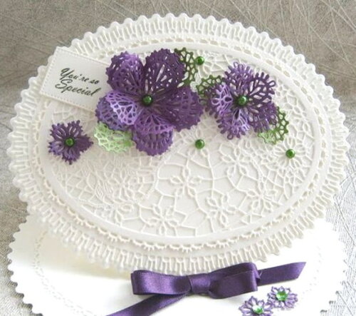 Faca de Corte para Scrapbooking - Convite Flor e Folhas