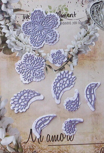Faca de Corte para Scrapbooking - Convite Flor e Folhas