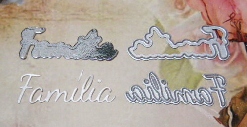 Faca de Corte para Scrapbooking - Letras - Família.