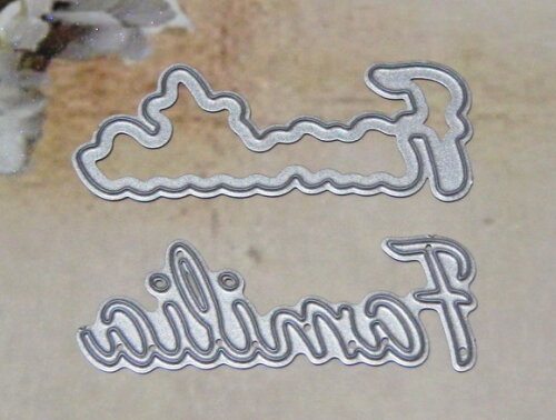 Faca de Corte para Scrapbooking - Letras - Família.