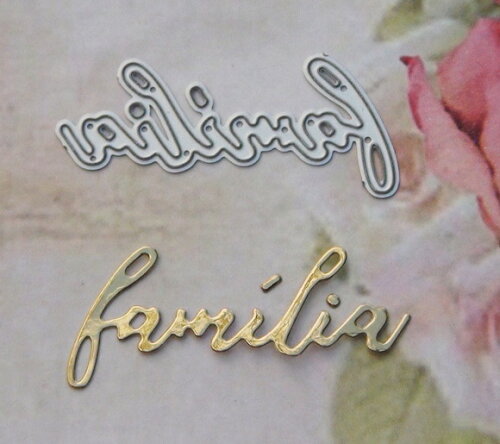 Faca de Corte para Scrapbooking - Letras - Família.