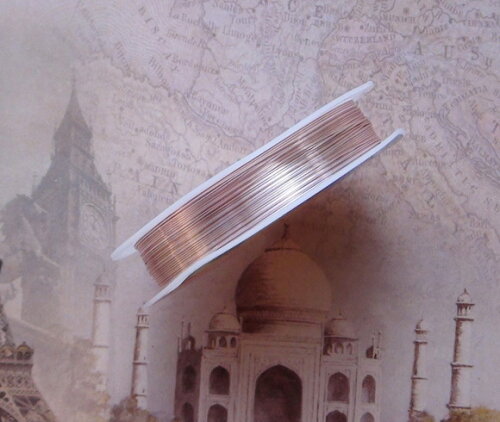 Fio Copper Wire - 0,4 mm - Rose Claro - 9 Metros