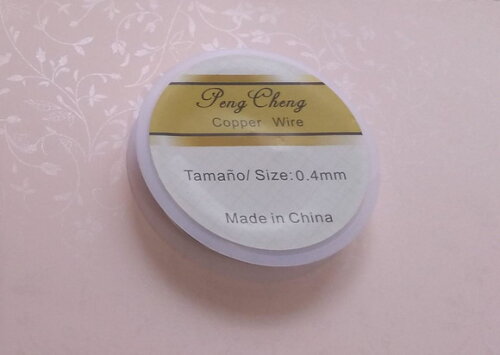 Fio Copper Wire Prateado - 0,4 mm - 9 Metros