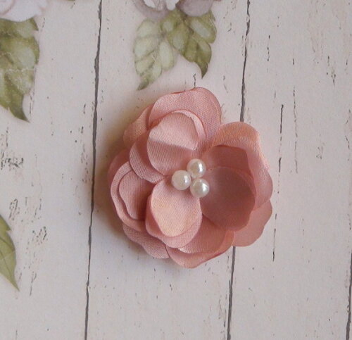 Flor em Cetim - Rose Terra - 05 un