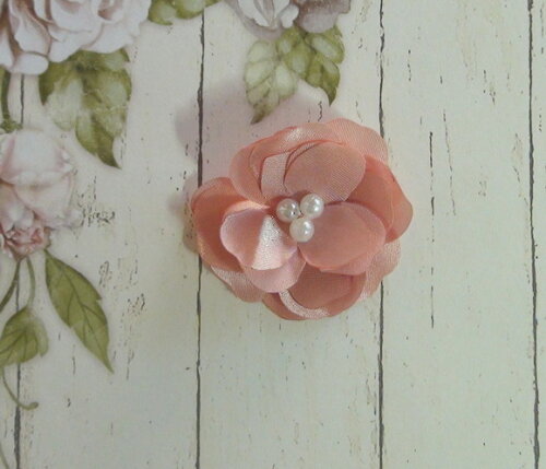 Flor em Cetim - Rose Terra - 05 un