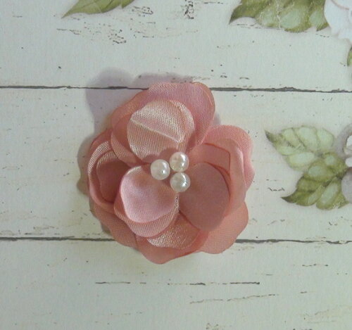 Flor em Cetim - Rose Terra - 05 un