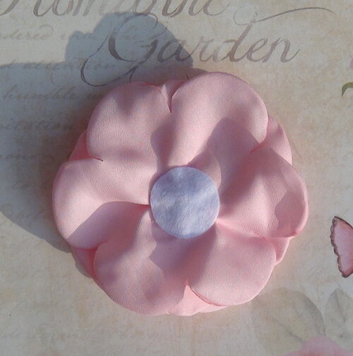 Flor em Cetim 3d - Rosa - 01 un