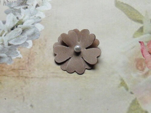 Flor em Cetim 3d - Marrom - 10 un