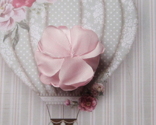 Flor em Cetim 3d - Rosa - 05 un