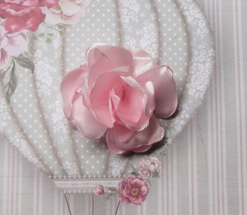 Flor em Cetim 3d - Rosa - 05 un