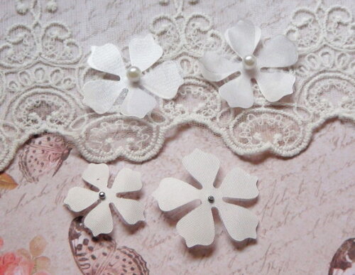 Flor em Cetim e Organza 3d - 10 un