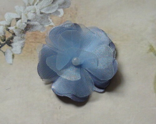 Flor em Cetim e Organza 3d - 05 un