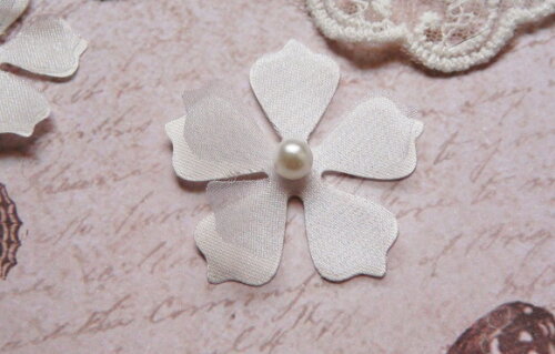 Flor em Cetim e Organza 3d - 10 un