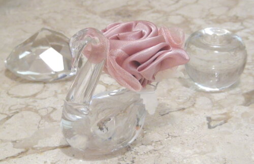 Flor em Cetim e Organza Rosa Antigo