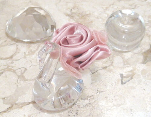 Flor em Cetim e Organza Rosa Antigo