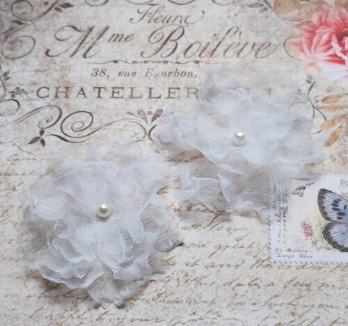 Flor em Organza 3d - 60 un