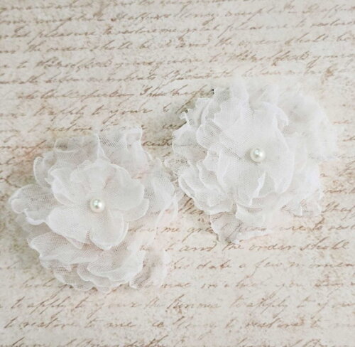 Flor em Organza 3d - 60 un