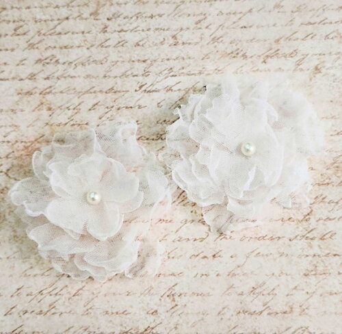 Flor em Organza 3d - 60 un