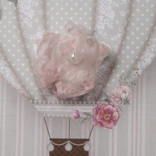 Flor em Organza 3d - Rosa - 05 un