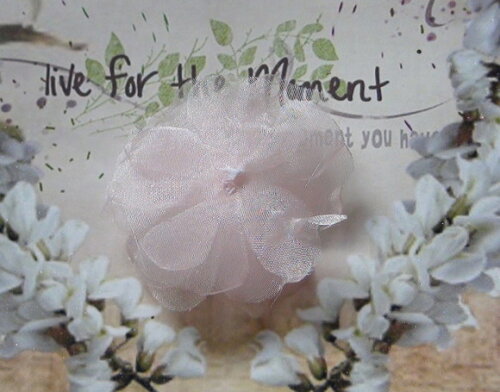 Flor em Organza 3d - Rosa - 05 un