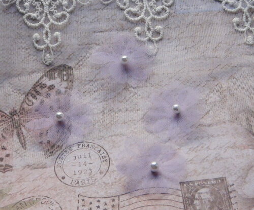 Flor em Organza 3d Lilás - 200 un