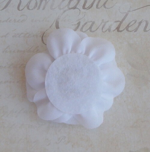 Flor em Tafetá - 01 un - Branco
