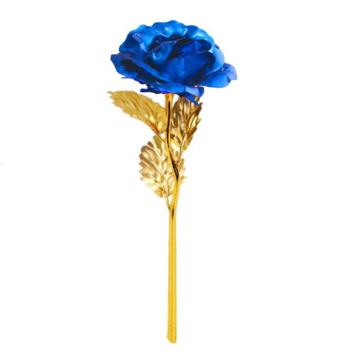 Flor Metalizada Azul Turquesa
