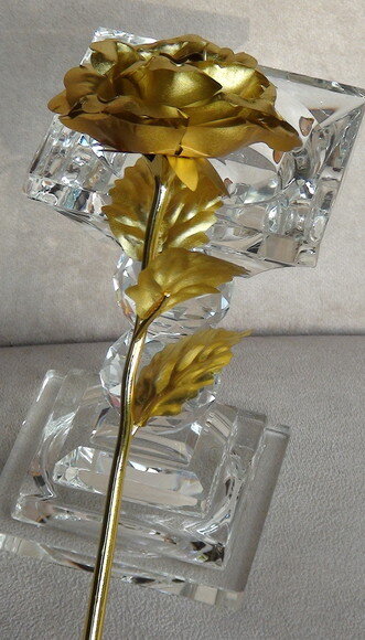 Flor Metalizada Ouro