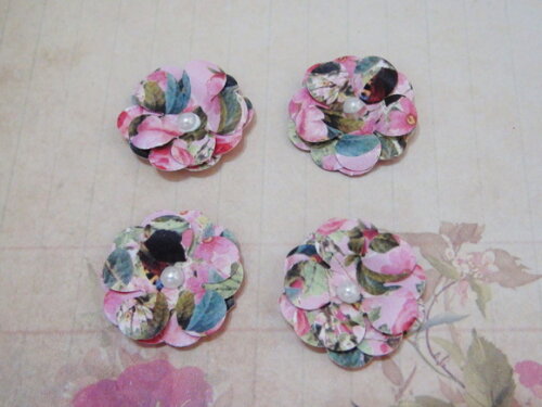 Flor para Scrapbooking - 08 un