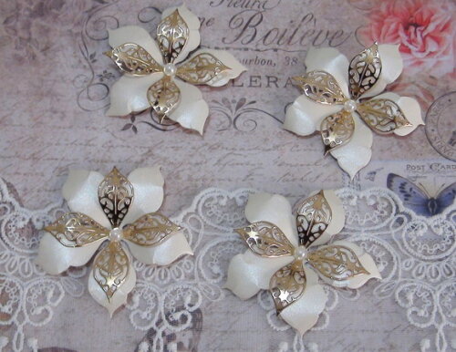 Flor para Scrapbooking - 3d - 04 Un.