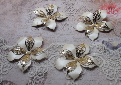 Flor para Scrapbooking - 3d - 04 Un.