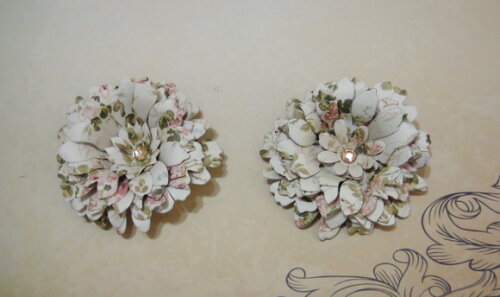 Flor para Scrapbooking - 4 Unidades