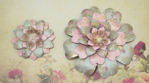 Flor para Scrapbooking - 4 Unidades