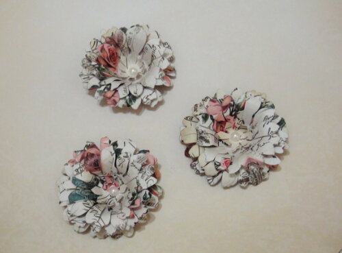 Flor para Scrapbooking - 4 Unidades.