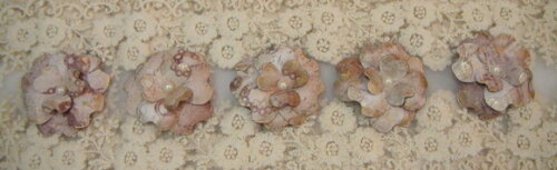 Flor para Scrapbooking - 5 Flores