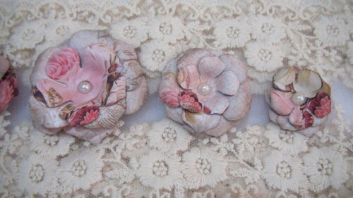 Flor para Scrapbooking - 5 Flores.