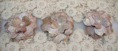 Flor para Scrapbooking - 5 Flores