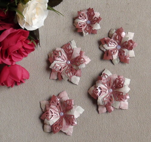 Flor para Scrapbooking - 5 Unidades.