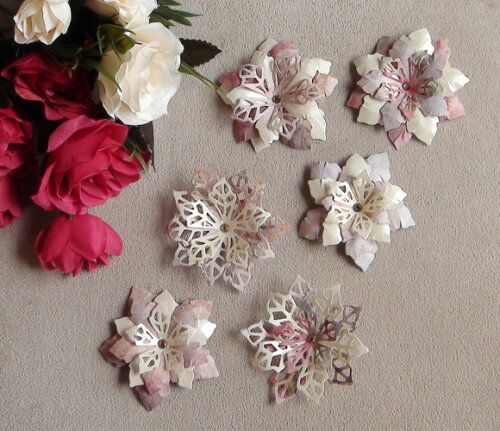Flor para Scrapbooking - 6 Unidades.