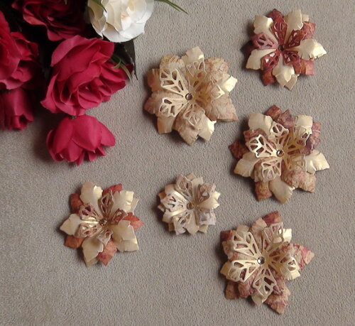 Flor para Scrapbooking - 6 Unidades.
