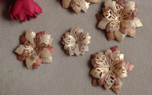 Flor para Scrapbooking - 6 Unidades.