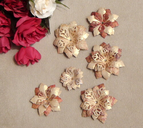 Flor para Scrapbooking - 6 Unidades.