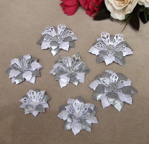 Flor para Scrapbooking - 7 Unidades.