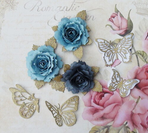 Flores e Borboletas para Topper de Bolo