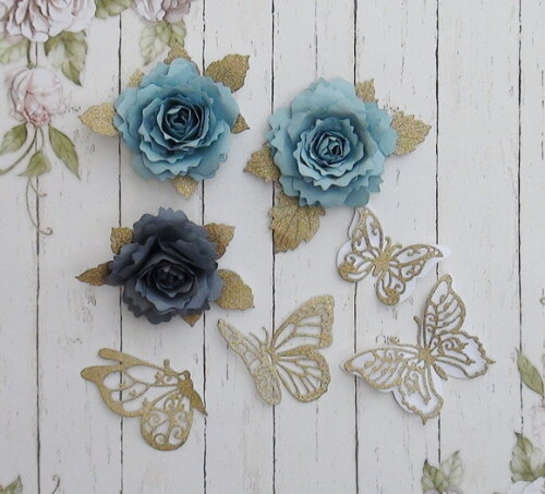 Flores e Borboletas para Topper de Bolo