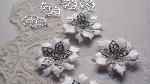 Flores e Folhas em 3d - 08 un