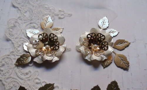 Flores e Folhas para Scrapbook 3d - 8 un