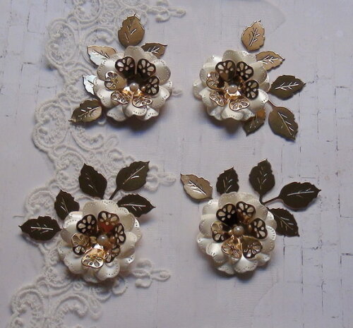 Flores e Folhas para Scrapbook 3d - 8 un