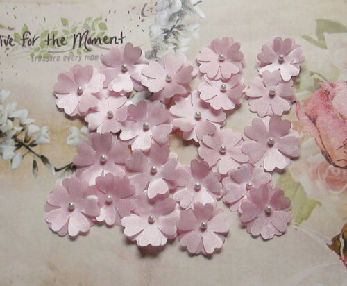Flores em Cetim 3d - Rosa - 3 cm - 10 un